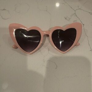 Pink Heart-Shaped Sunglasses